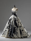 Fashion Ball Gown Strapless Pleated Prom Dresses Evening Gala Gown Birthday Dress HZ0319