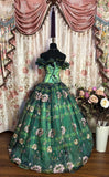 Pretty Prom Dress Off Shoulder Flower Ball Gown Evening Dress Gala Dress HZ0319