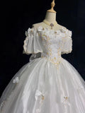 Elegant Wedding Dress Off Shoulder Ball Gown Prom Dress Evening Dress Masquerade Ball HZ0319