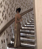 Shiny Prom Dress Off Shoulder Pleated Evening Dresses Birthday Party Dress Prom Gown Gala Dress HZ0319