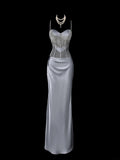 Elegant Prom Dress Spaghetti Straps Pleated Evening Dress Gala Dress HZ0319
