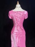 Charming Prom Dress Square Neck Pleated Evening Dress Gala Dress Birthday Dress HZ0319