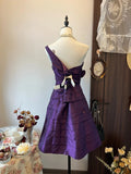 Elegant Homecoming Dress A Line One Shoulder Pleated Short Prom Dress Evening Dress Cocktail Dress HZ0319