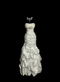 Minimalist Wedding Dress Strapless Pleated Mermaid Wedding Dress HZ0319