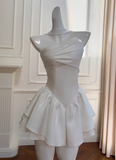 New Arrival Homecoming Dress Strapless Pleated Birthday Party Dress Short Prom Dress HZ0319