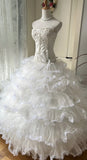 Beauty Wedding Dress Sweetheart Pleated Tiered Tulle Wedding Dress HZ0319