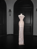 Gorgeous Pink Strapless Mermaid Beading Long Evening Dress Birthday Outfits, HZ0319