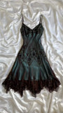 Spaghetti Straps Blue Chiffon Beading Vintage Midi Party Dress Evening Dresses, HZ0319